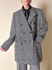 Blazer doppiopetto in lana principe di Galles “Yves Saint Laurent”
