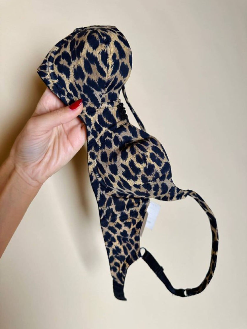 Reggiseno a balconcino fantasia leopardo “Christian Dior”