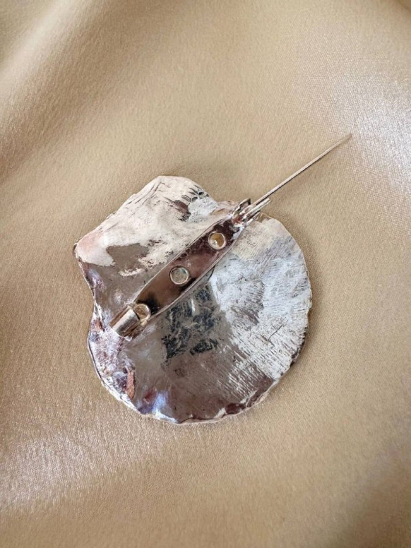 Spilla argento a forma di capasanta