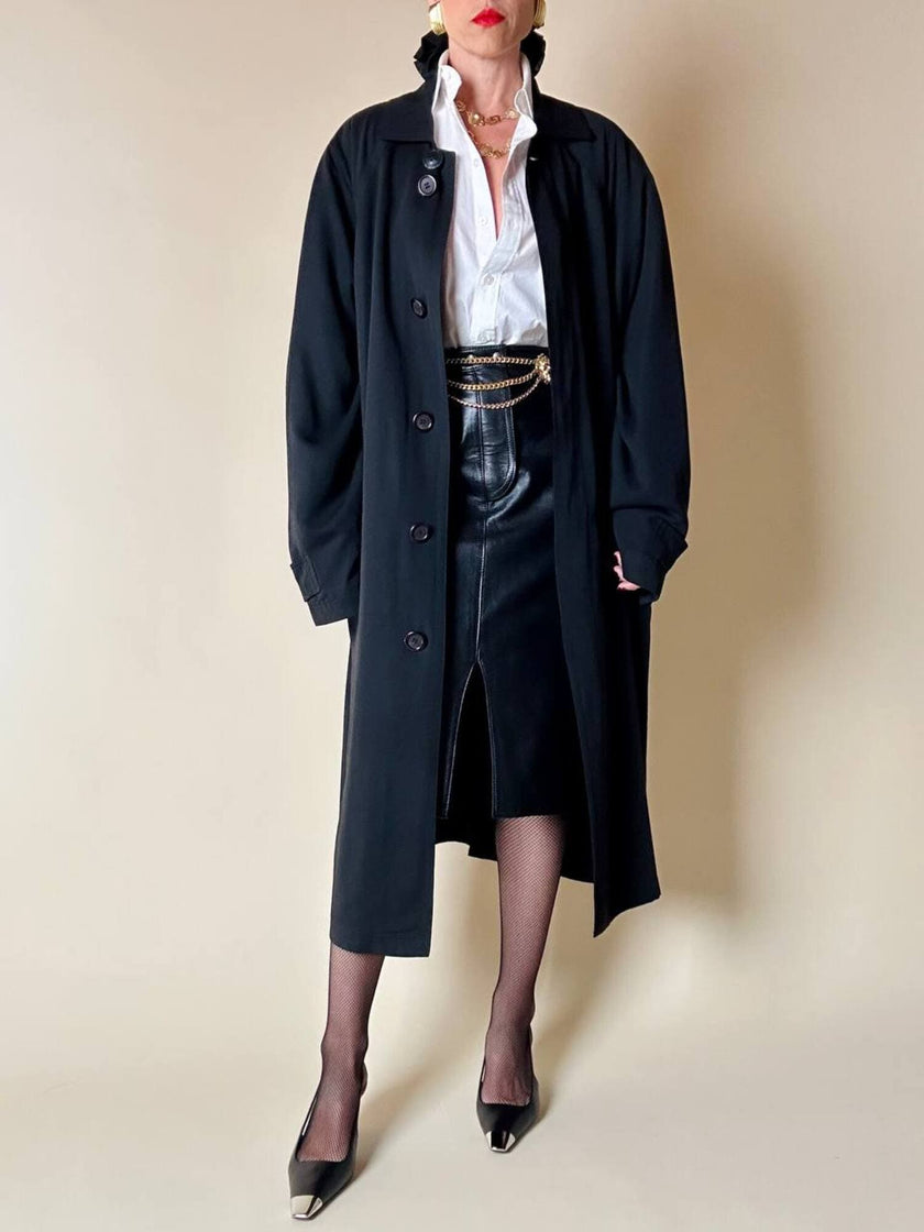 Soprabito oversize nero “Gianni Versace”