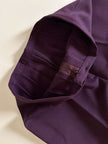 Pantalon tailleur taille haute à coupe cigarette couleur prune
