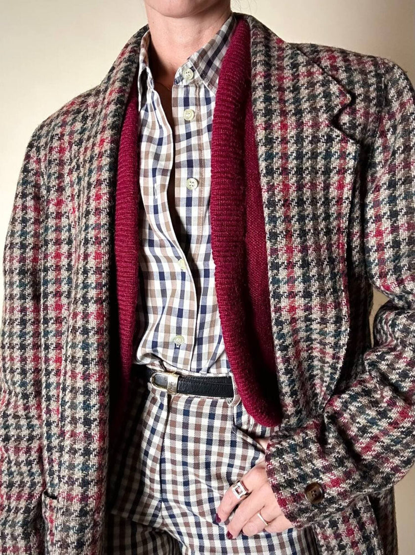 Gilet Yves Saint Laurent Tricot in lana Borgogna