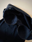 Mini abito in cotone stretch nero con coppe in serpente “La Perla”