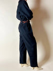 Jumpsuit vintage Yves Saint Laurent in lana nera