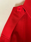 Cappotto rosso oversize con bottoni quadrati