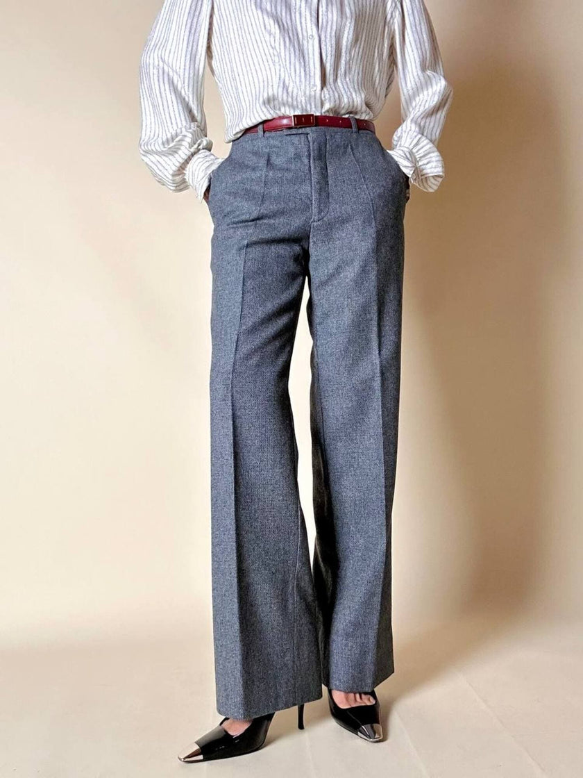 Pantalone classico in lana grisaglia “Yves Saint Laurent”