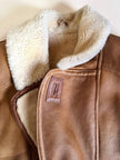 Schearling in pelle liscia color biscotto con vello naturale Marcus Creazioni