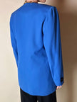 Blazer vintage Yves Saint Laurent in lana blu cobalto