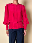 Blusa Yves Saint Laurent Variation in pura seta rossa