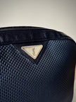 Borsa Bandoulière vintage Yves Saint Laurent in tessuto nero plastificato con riporti in pelle