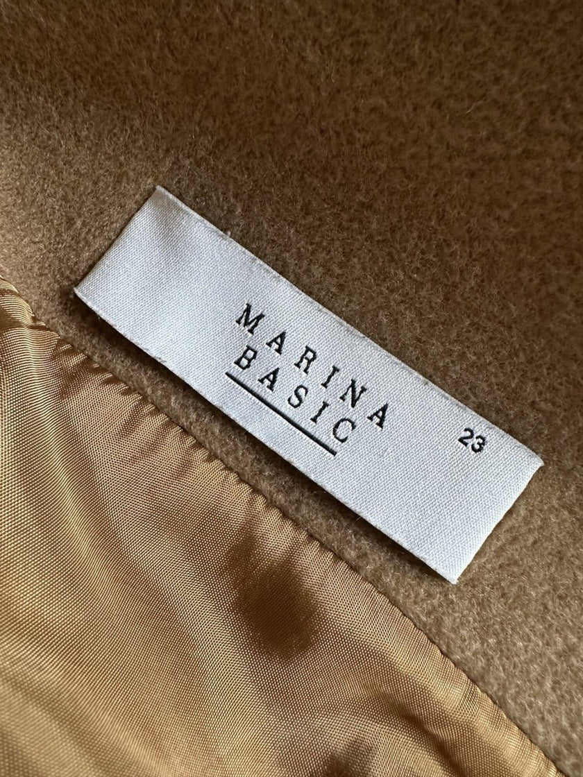 Vintage-Mantel von Marina Basic aus Kamelhaar-Woll-Kaschmir-Mix