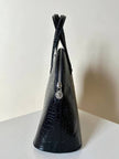 Vintage Versace Tasche aus schwarzem Leder mit Krokodilprägung