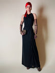 Vintage La Perla floor-length dress with a halter neckline and built-in bodysuit