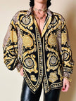Camicia in misto seta fantasia barocca