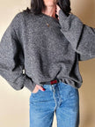 Maglione vintage Ballantyne modello oversize in lana grigio mélange