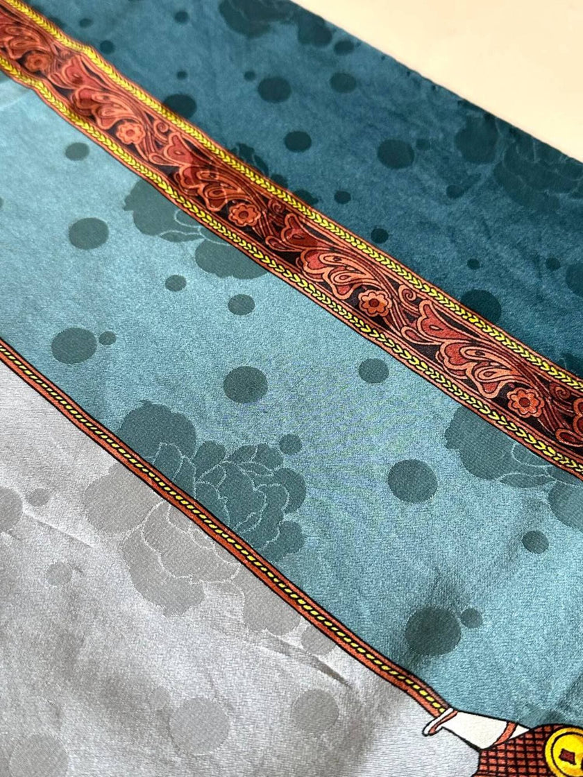 Foulard Gucci in seta jacquard fantasia sella