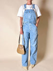 Salopette vintage Levi Strauss orange tab in denim chiaro slavato