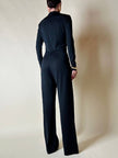 Jumpsuit nera in jersey “Solleciti”