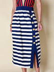 Longuette a righe bianche e blu con bottoni dorati “Yves Saint Laurent”