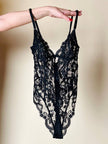 Body perizoma in pizzo nero “La Perla”