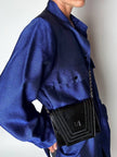 Borsa vintage Fendi con cuciture concentriche e tracolla in catena