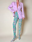 Blazer in rasato di lana merinos super fine rosa “Swish”