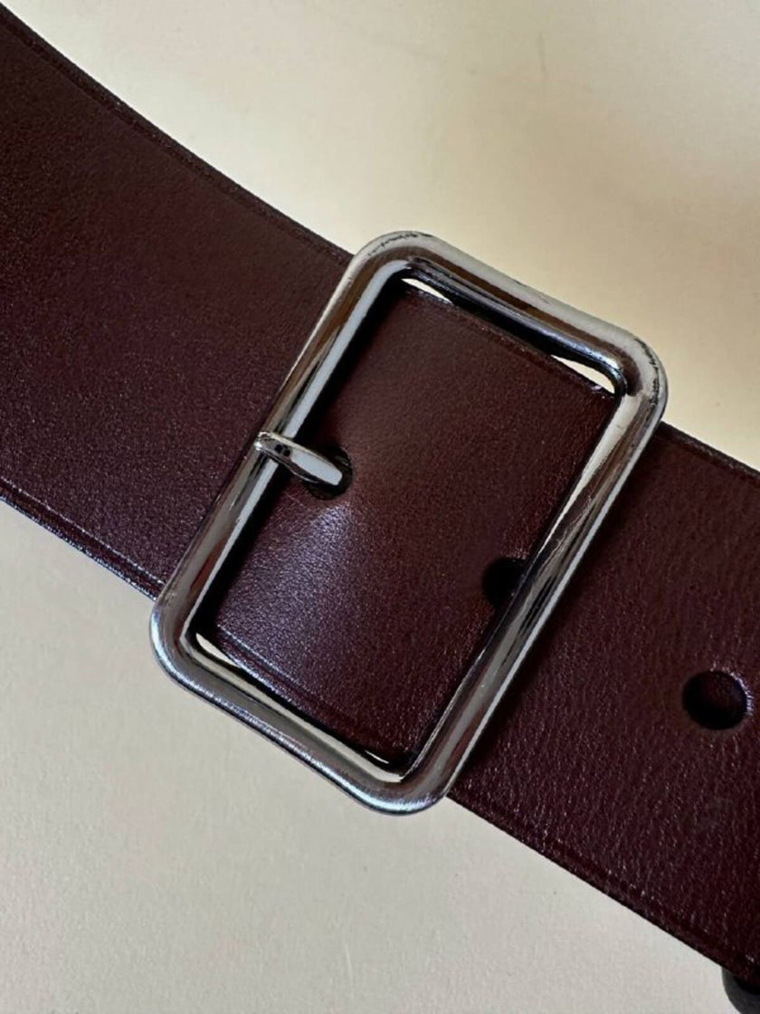 Cintura in pelle testa di moro “Jil Sander”