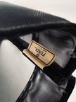 Borsa vintage Fendi in rete mesh nera con maxi logo FF