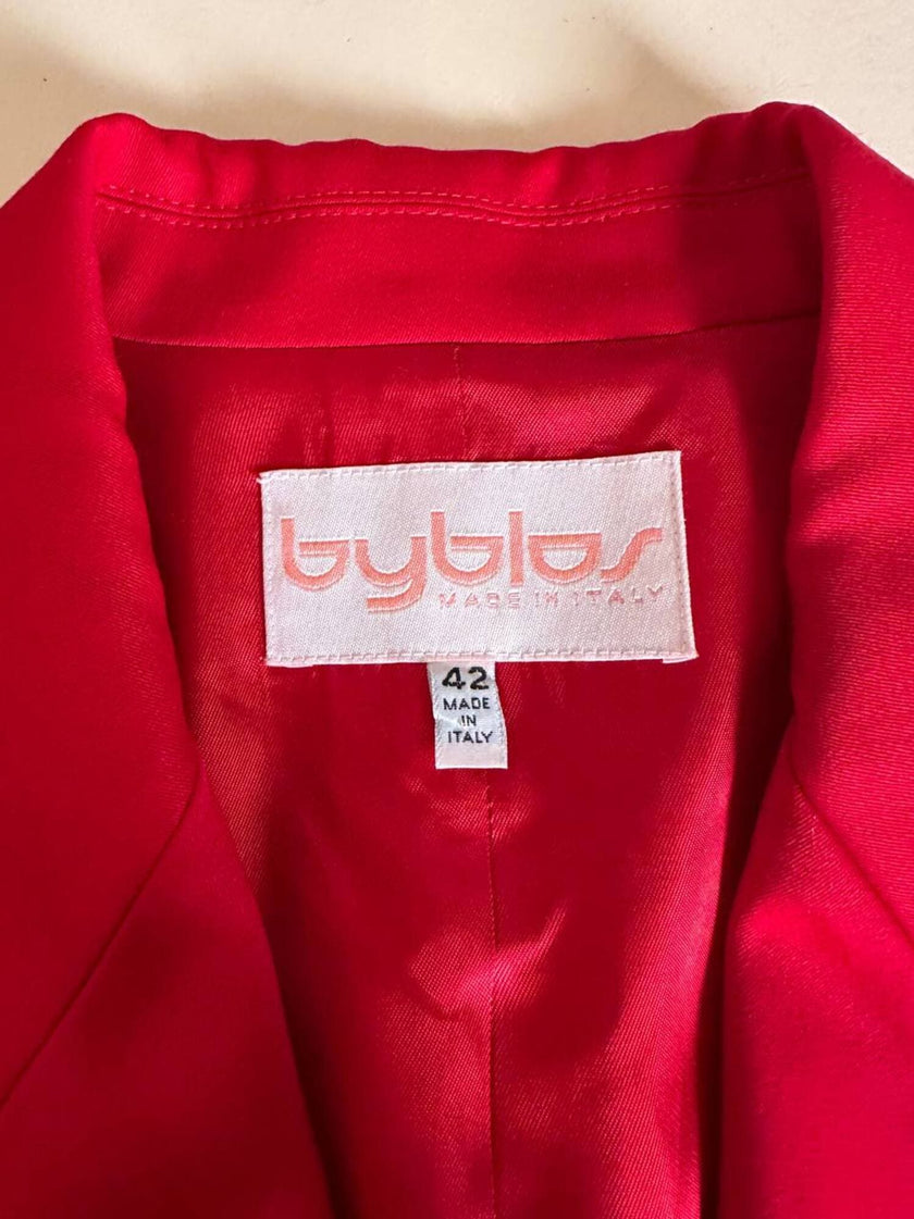 Giacca rossa doppiopetto con bottoni dorati “Byblos”