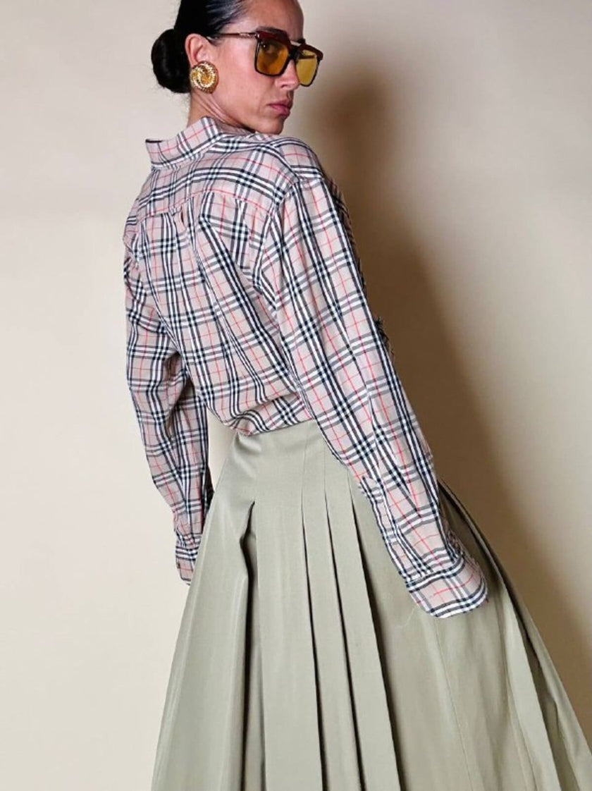 Camicia in cotone fantasia tartan “Burberrys”