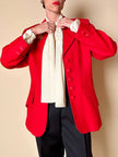 Blazer rosso in pura lana vergine