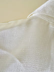 Camicia in raso avorio con bottoni gioiello “Divina”