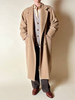 Cappotto doppiopetto Max Mara vintage in lana cammello chiaro