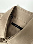 Vintage Gucci dove-grey silk shirt with mother-of-pearl buttons and French cuffs