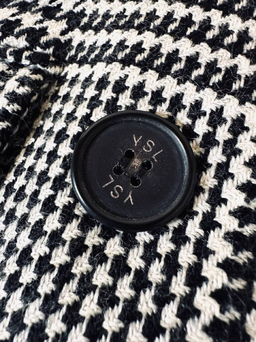 Blazer doppiopetto in lana principe di Galles “Yves Saint Laurent”