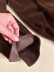 Combinaison vintage Complice en velours côtelé marron avec détails en cuir