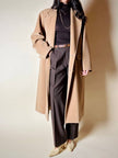 Cappotto doppiopetto Max Mara vintage in lana cammello chiaro