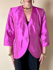 Blazer in shantung di seta ciclamino “Yves Saint Laurent”