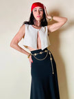 Gilet avorio con nappa couture “Emporio Armani”