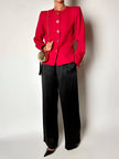 Blazer vintage Yves Saint Laurent Variation in rasato di lana rossa