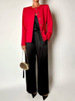 Blazer vintage Yves Saint Laurent Variation in rasato di lana rossa