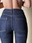 Jeans a zampa Weili Zheng in denim stretch blu scuro