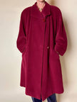 Cappotto Doppiopetto Vintage Arpa in Lana Borgogna – Lanificio G.B. Conte