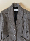 Blazer sciancrato in lana pied de poule “Rifat Ozbek”