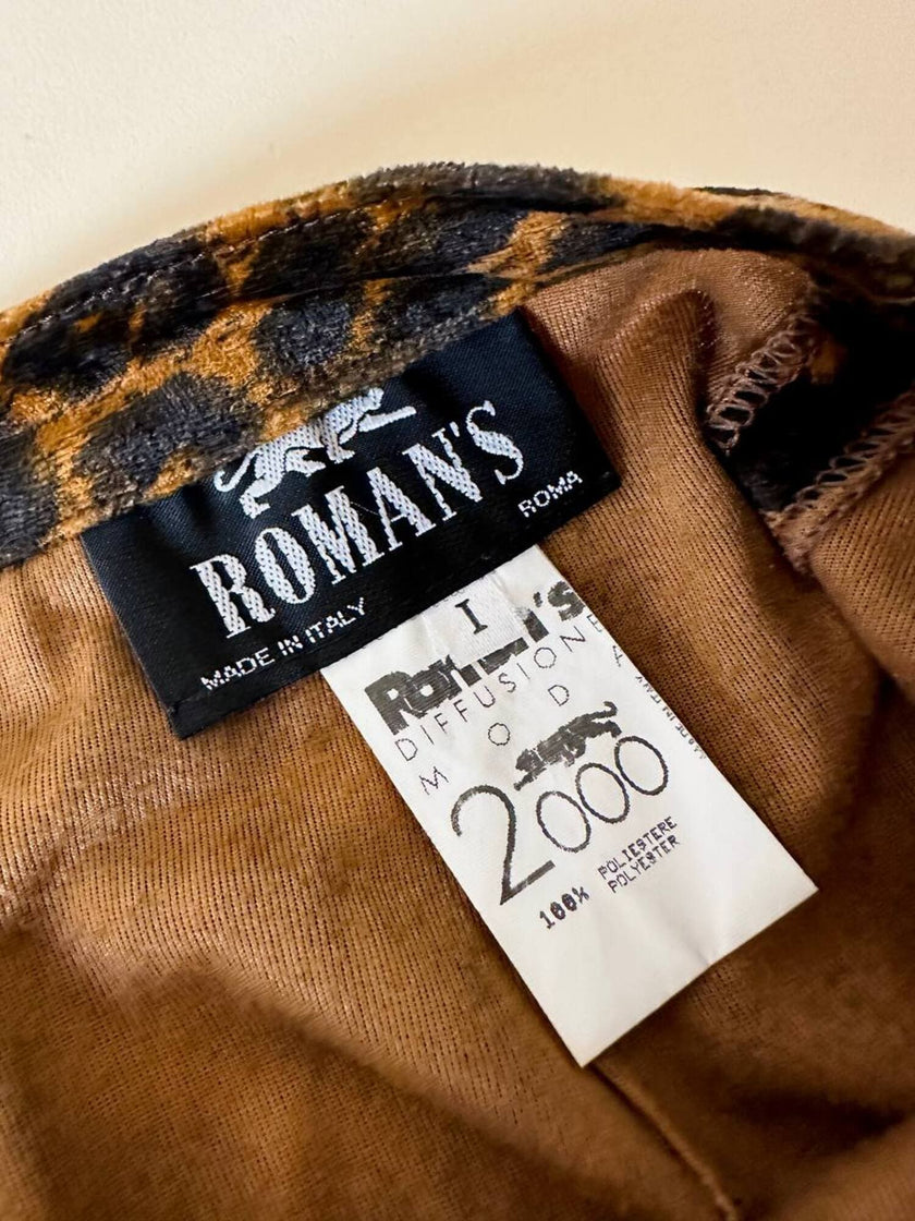 Gonna lunga con top in coordinato in velluto animalier “Roman’s”