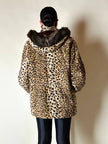 “Yves Saint Laurent” faux fur leopard print parka