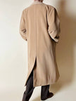 Cappotto doppiopetto Max Mara vintage in lana cammello chiaro