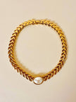 Collier oro con perla cabochon 