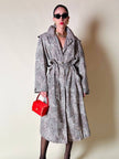 Trench oversize fantasia micro leopardo 