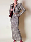 Ensemble Yvan & Marzia in tessuto stretch fantasia pitone